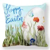 Pillow Case Easter Decoration Pillowcase Colored Eggs Print Cushion Cover Happy Sofa Throw Chair Decorate 220714