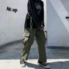 Cargo Pants Men Straps Design Korean Style Autumn Gothic Loose Casual Fashion Streetwear Unisex Pockets Joggers Hip Hop Clothes G220507