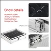 Watch Boxes Cases Accessories Watches 12 Grids Slots Aluminium Box Jewelry Display Storage Square Case Suede Inside Container Holderr Drop