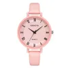 Wristwatches 2022 Ladies Watches Fashion Casual Women Geneva Pink Leather Band Quartz Watch Small Bayan Kol Saati