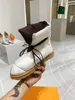 2022 وسادة الراحة في الكاحل الحذاء 2021 مصمم فاخرة النساء أسفل أحذية الثلج من النايلون نايلون Lexxg