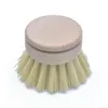 Pot Brush Japanese-style Household Kitchen Non-stick Oil Potnatural Sisal Beech Brush Replacement Brush Head F0514