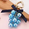 Keychains Korean Ins Acrylic Grape Keychain Cute Colorful Jelly Bead Keyring Women Girl Heart For Bag Pendant Key Chains