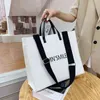 Borsa a tracolla da donna in tela con stampa di lettere Borsa a tracolla da donna in tela di grande capacità Borsa a tracolla grande casual da donna Nuovo 220512