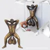 Decorative Figurines Objects & Male Spoof Doorbell Resin Crafts Funny Home Gate Ball Door Ring Golden Hooligans Pendant CraftsDecorative