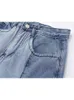 2022 Kvinnor Patchwork Straight Jeans Streetwear Ladies High midja Baggy Vintage Casual Hip-Hop Korean Denim Wide Pipes Pants Tij L220728