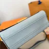 Bolso de hombro para mujer Bolso de cuero genuino Correa ancha Cadena Twist Lock Bolsos de diseñador Bolsos de mano de lujo de alta calidad con ondas de agua