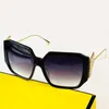 نظارة شمسية مصممة للمرأة جديدة للأزياء اتجاهات العلامة التجارية العلامة التجارية غير الرسمية UV400 الكلاسيكية قطعة واحدة نظارات واقية FF0473 سيدات شمسية مع حالة