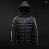 Jaquetas de Parkas de Parkas, homens, casaco de inverno casaco de inverno Slim Fit Seção curta Capuz Capuz quente espessa à prova de vento Casual Outwear Clothing Phin22