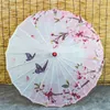 Rainproof Paper UmbrellaS Chinese Traditional Craft Wooden Handle Oil Papers Umbrella Wedding Party Stage Performance Props