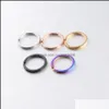 Ключевые кольца 2x25 мм радужный круглый круг золота Sier Sier Color Chchains Металлический кольцо с разделением кольцо унисекс -Keyring держатель Acces Carshop2006 Dhocq