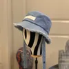 Luxury 2021 Designer Bucket Hat Denim z wiatrem fisherman's Cap Wszechstronny styl uliczny Summer 3 Kolory dla mężczyzn i kobiet