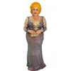 Plus Size Dresses Sexy For Party Night Women 2022 Stretch Sequin Embroidered Formal Maxi Ladies Wedding Ball Gowms 3XLPlus