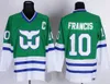 Herren Vintage Hartford Whalers 10 Ron Francis Hockey-Trikots 9 GORDIE HOWE 26 Ray Ferraro 5 Samuelsson 16 Pat Verbeek 11 Kevin Dineen 1 Mike Liut 15 DAVE TIPPETT Trikot