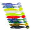 100pcs/kit Hot 10 Color Soft Jelly Jelly Drop Shot Shot Fishing Tackle Bait Jig Paddle Tail Tail Silicone Fishing Lures Shad 9.5cm 6g K1641