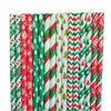 25st julpappersstrån snöflinga Xmas Tree Drinking Straw Table Decorations for Home Party Deco Y201020