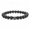 Mannen zwarte obsidiaan natuurlijke tijger eye stenen armband magnetische hematiet armband