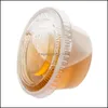 Kaplar 1 oz tek kullanımlık plastik jello s bardağı kapaklı sufle porsiyon kap kapsayıcı 1 ouncec net kutu kd1 damla teslimat 2021 KITC çıkar