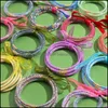 Bangle Bracelets Jewelry Flatfoosie 5 pcs/set bowknot mticolor beads blitter blitter set 2022 all weather stack sile plas dhfjl