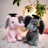 Mignon Elephant Doll Plux Toy Animal Image Soft Touch PP PP COTTON TROIS COOLLES ORANGE GREY ROSE OPTIONNEM