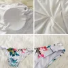 Women's Swimwear 2022 Long Sleeve Swimsuit Floral Print Bikini Bathing Suit Women Biquini Tankini Set Two-Piece Suits Female Bikinis