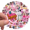 Ny sexig 100st Mean Girl American Drama Pink Graffiti Sticker DIY för bärbar dator Kylskåp Skateboard Gitarr Bagage Classic Toy Sticker