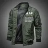 Bomber Jacket Men Letter Autumn Lightweight Bomber Jacket Casual Coat Military Style Pilot Jacket Slim Fit Windbreaker Plus Size 201127