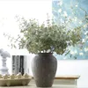인공 유칼립투스 잔디 식물 가짜 플라스틱 꽃 잎 정원 장식 8 포크 67cm G92578