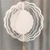 Artes e artesanato em branco sublimação 10 polegadas Spinner de vento sublimação pintura metal ornamento de metal duplo latera