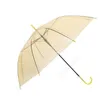 Parapluies transparents Parapluies en PVC transparent à long manche 6 couleurs Parapluie anti-pluie 200pcs DAS474