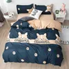 Kuup Polyester Bedding Cover Bed Sheet Set King Queen Size Euro Quilt and Duvet Cute Fashion Luxury 240 Beding Sets 135