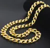 18k European and American hip hop CUBAN CHAIN Miami NECKLACE Gold Plate/Fill chain men's