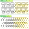 Keychains Pieces Swivel Clasps Set 60 PCS Bright Key Rings Metal Hooks Lobster Claw voor Keychain CraftkeyChains Emel22