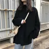 Turtleneck Collar Sweater Women Spring Autumn Solid Knitting Pullovers Oversize Basic Black Blue White Jumper pull femme 220810