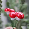 Bahçe Dekorasyonları Veranda Çim Evi 7 Renk 2cm 3cm Peri Köpük Mantar Renk Minyatür Yapay Bitkiler Gnome Sevimli Mushroon Drop Deliv