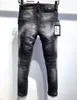 DSQ Jeans Mens مصمم فاخر جينز الضيق الممزق بارد Guy Guy Coreal Denim Fashion Fit