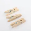 Abbigliamento Armadio di Stoccaggio 50/100/200PCS 2.5 CENTIMETRI Mini Vestiti di Legno Naturale Po Carta Molletta Artigianale Pinze Morsetto di Legno portatileAbbigliamento