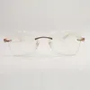 Nouveau Design coupe verres transparents montures de lunettes 35240289 temples aztèques unisexe taille 56-18-135mm Free Express