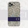 Дизайнер модельер iPhone Case 13 PROMAX Luxury Phone Case Accessy Assessy Alphabet Flow