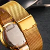Relojes de pulsera Reloj minimalista ultrafino para hombres Banda de malla de acero de lujo Relojes para mujer Reloj de pulsera de cuarzo casual para mujer Reloj de oro Hombre 202