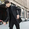 Koreaanse wollen casual jas voor heren middellange winter Cardigan Trench Jackets Fashion Business Slim Classic Oversize M-5xl Wool Blends T220810