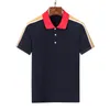 Hommes Polos Mode Casual Hip Hop Broderie Lettre Couleur Peint Polo T-shirts