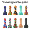 Bong in silicone Tubi dell'acqua infrangibili con ciotola di vetro da 18 mm Bong in vetro Narghilè mescolano i colori Tubi per l'olio Tubi per fumatori