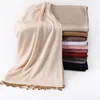 Cotton Lycra Jersey Hijabs for Women Beading Headscrves Hijabs Muslim Scarf Shawl Strechy Headscarf Wraps Solid pannband