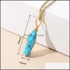 Hänge halsband hängsmycken smycken kabelformad wrap halsband natursten opal turkoises kvartsläkning reiki c dheqg