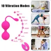 G Spot Vibrator 10 Speed ​​Draw Ben Wa Balls Silikon Sexig leksak för kvinnor Vagina Muscle Trainer Kegel Vaginal Ball