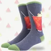 Hommes Chaussettes Hommes Mode Dessin Animé Cola Vin Rouge Guitare Vélo Ancre Drôle Harajuku Hip Hop Street Style Heureux Casual Skate Coton Chaussettes Hommes