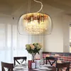 Hängslampor moderna lyxiga kristalllampor glas lampskärmar hängande lampa för vardagsrum el hem kök belysning fixturer dekorpenden