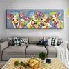 Abstracte canvas olieverfschilderde koe print canvas posters en prints dier wandkunst foto's voor woonkamer decor cuadros