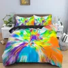 Set di biancheria da letto Set tie-dye Copripiumino colorato di lusso Federa Tessili per la casa Trapunta elegante e confortevole Set letto per bambiniSet di biancheria da lettoBiancheria da letto